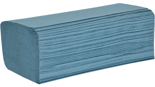 Papierhandtücher lagig blau - papierhandtücher, 1-lagig