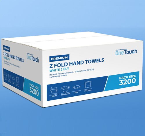 Papierhandtuch weiß falz - weiß, z-falz