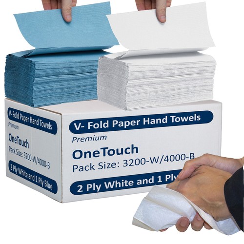 4000 blaue papierhandtücher - blaue,