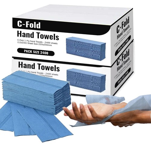 Blaue papierhandtücher fold - blaue, c-fold