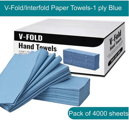 Fold papierhandtücher blau - v,